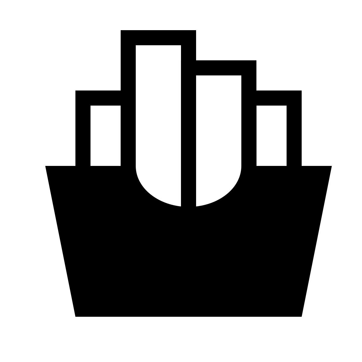 forma light filled sharp style 감자 튀김 icon