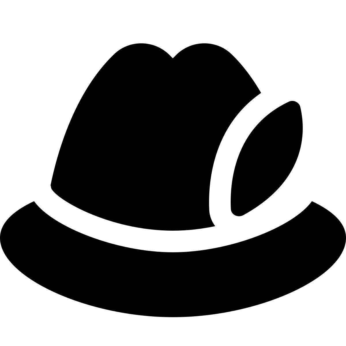 forma light filled sharp style bayrischer hut icon