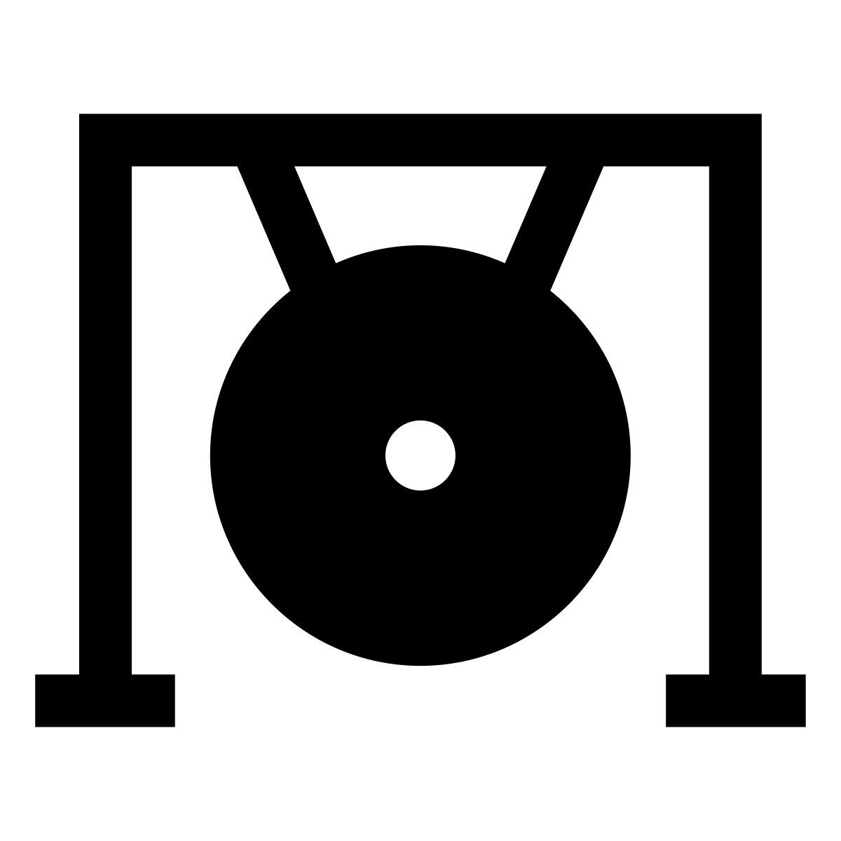 forma light filled sharp style gong icon