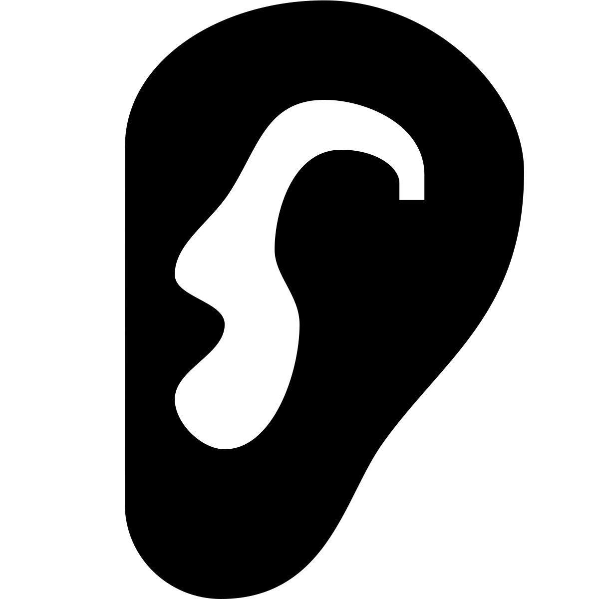 forma light filled sharp style escuchando icon