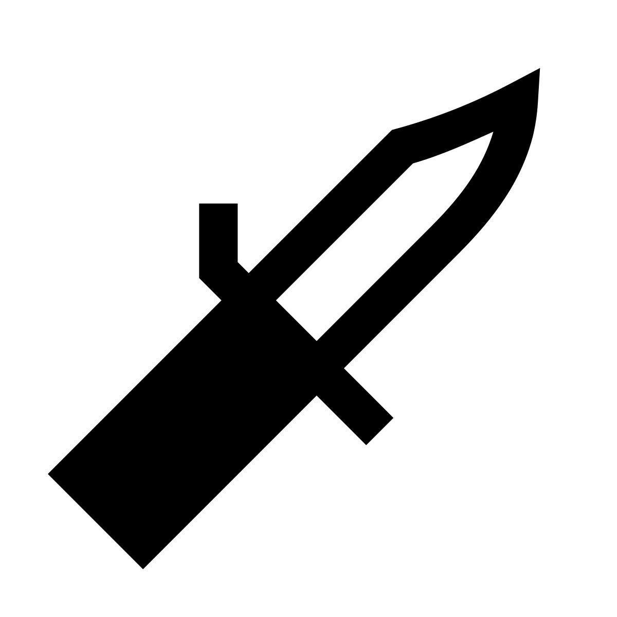 forma light filled sharp style cuchillo de infantería icon