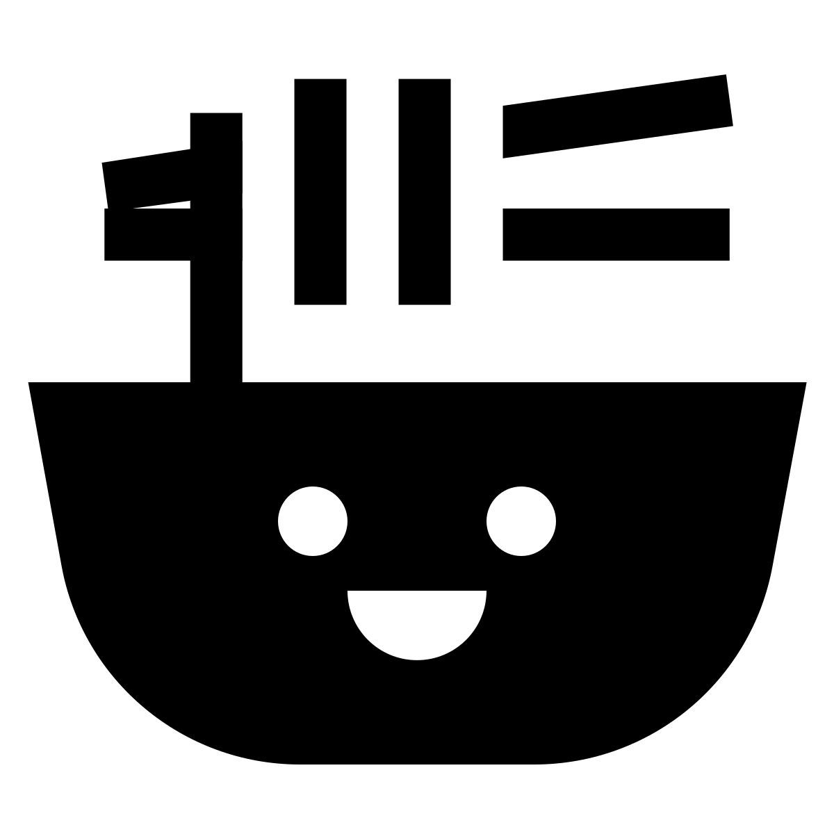 forma light filled sharp style kawaii noodle icon