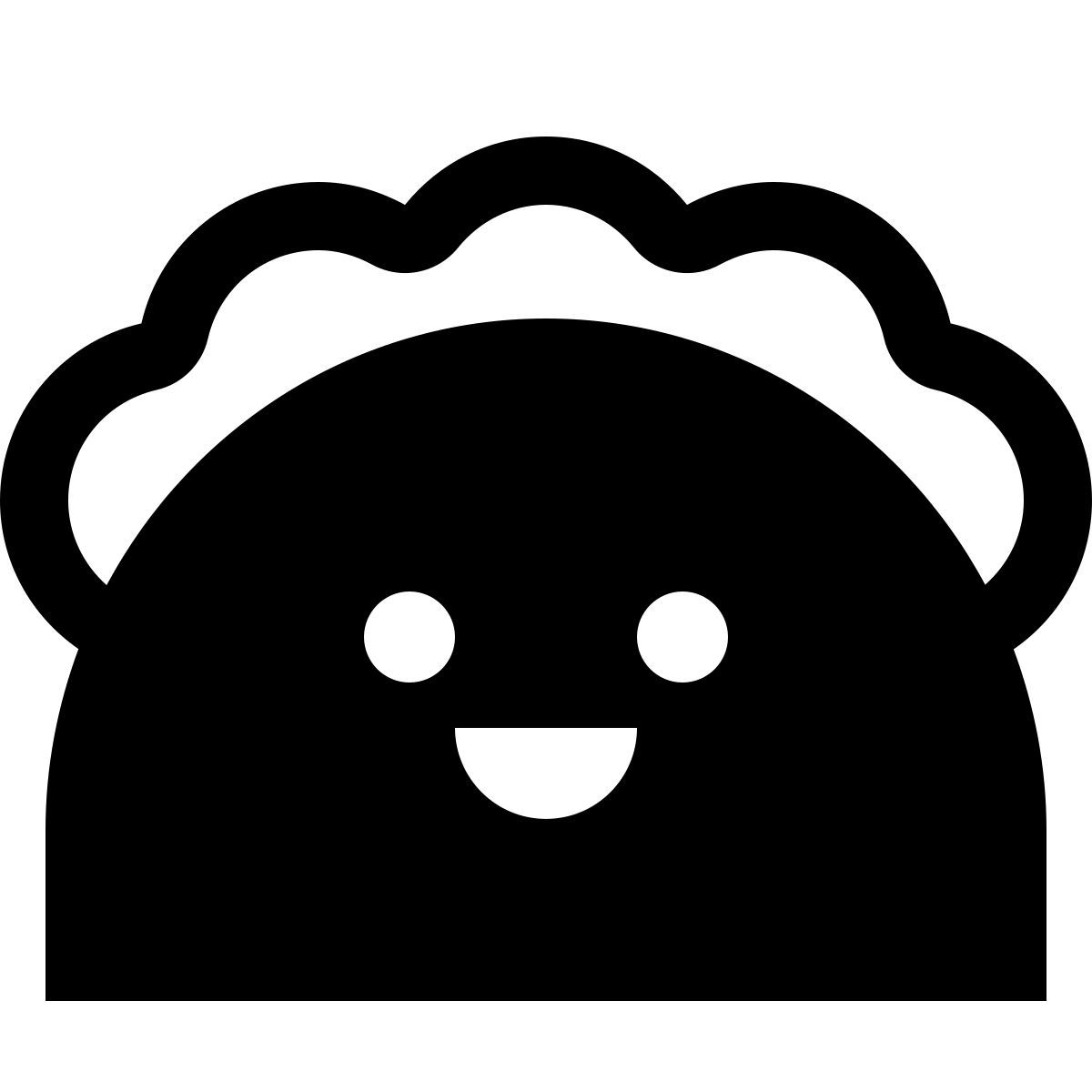 forma light filled sharp style kawaii taco icon