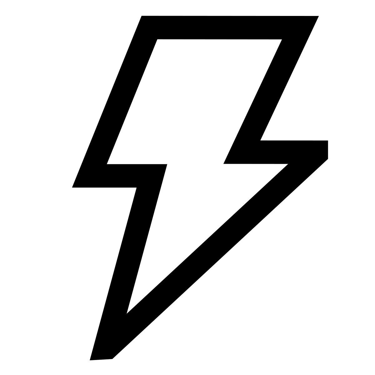 forma light filled sharp style relámpago icon