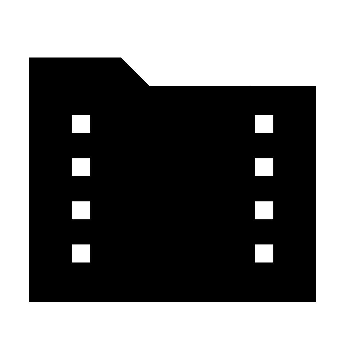 forma light filled sharp style carpeta de películas icon