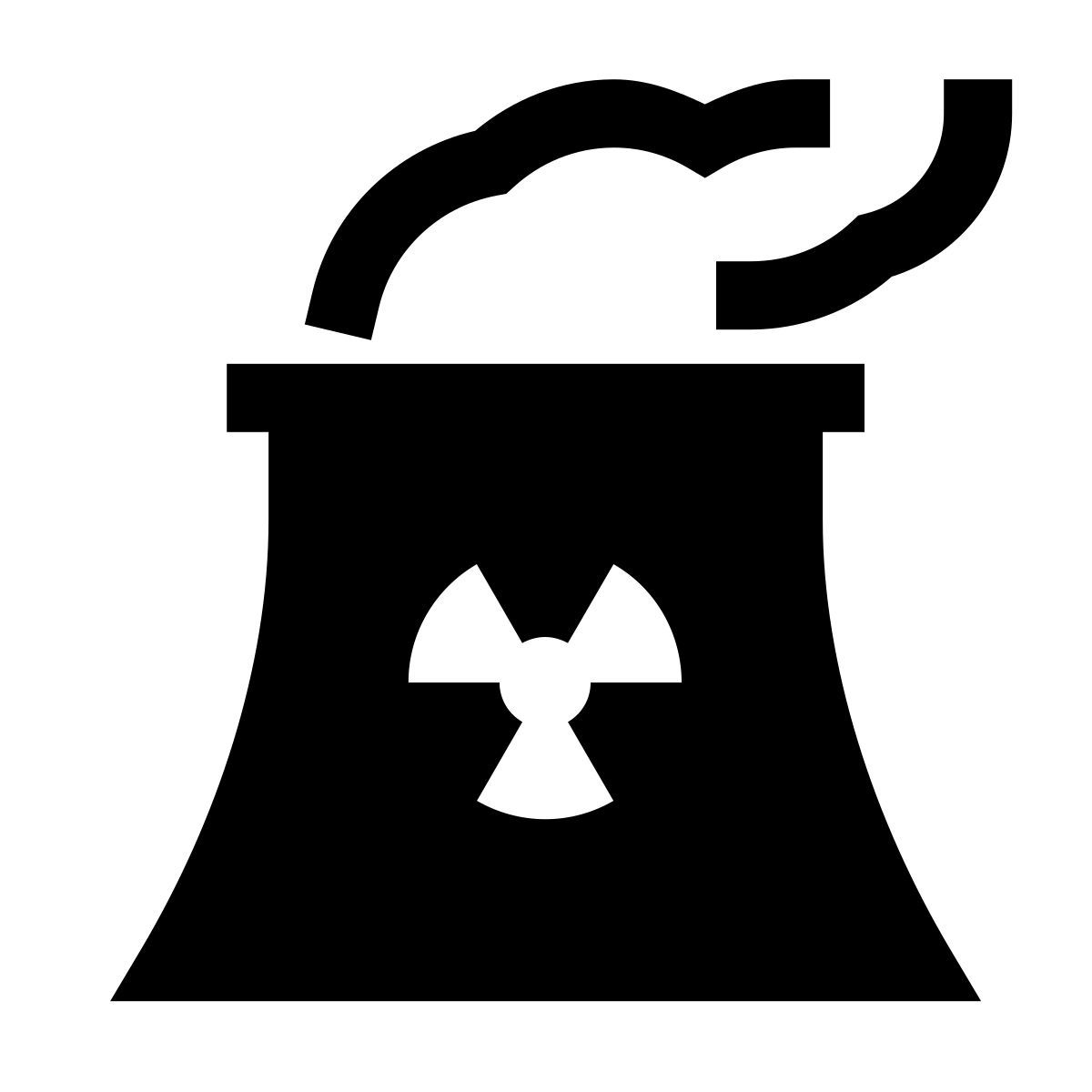 forma light filled sharp style nuclear power plant icon