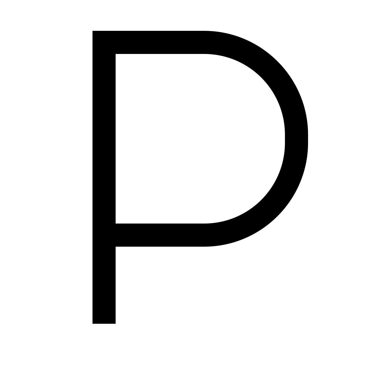 forma light filled sharp style p icon