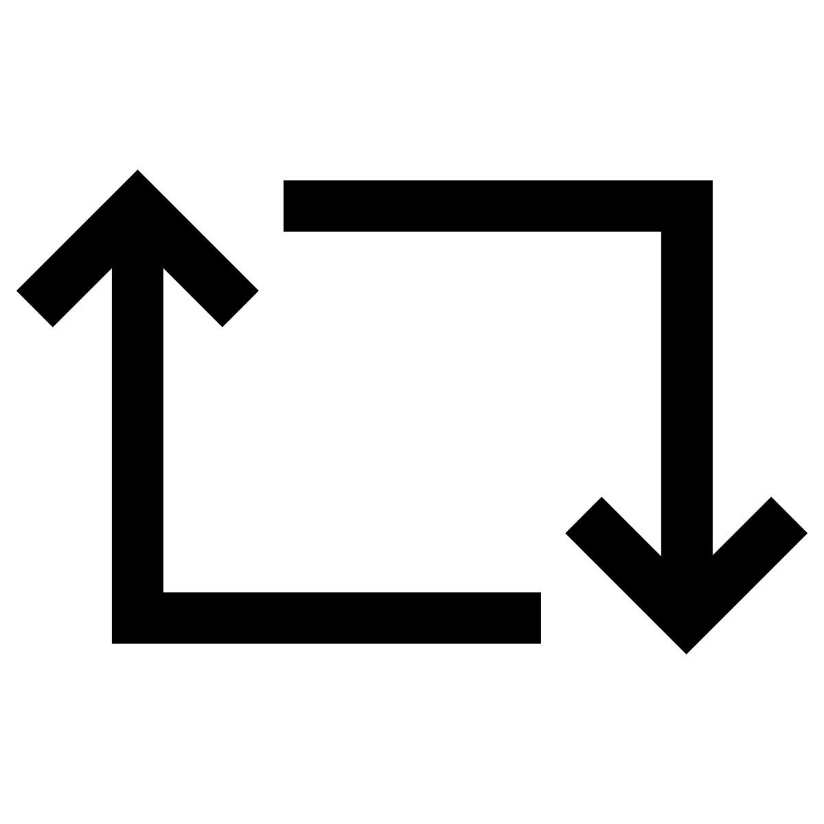 forma light filled sharp style retweet icon