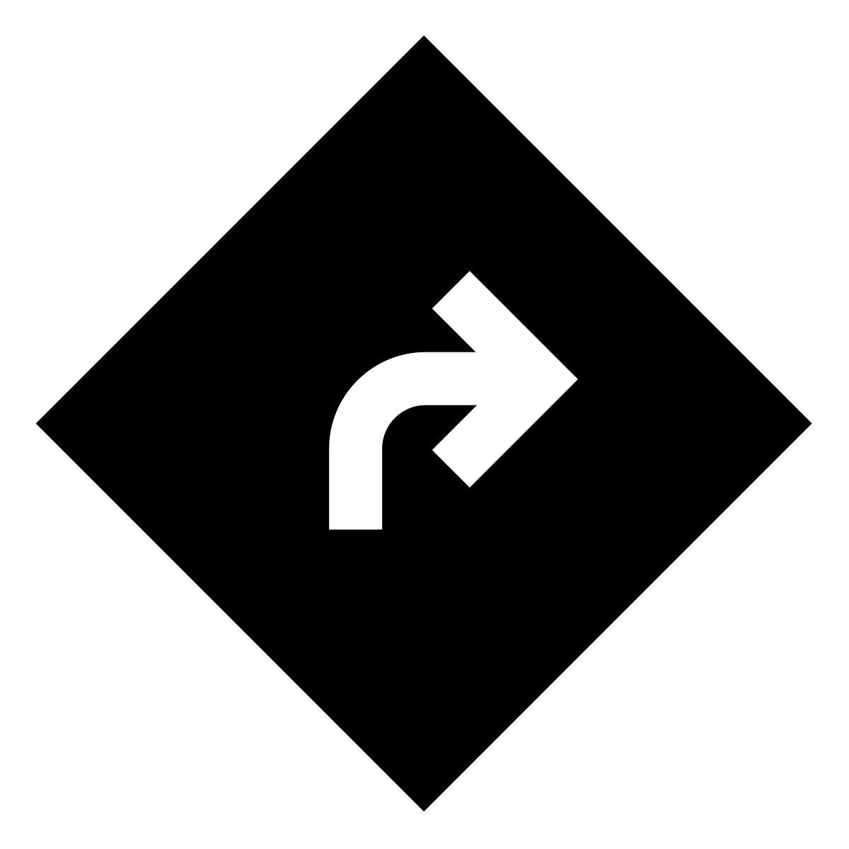 forma light filled sharp style route icon