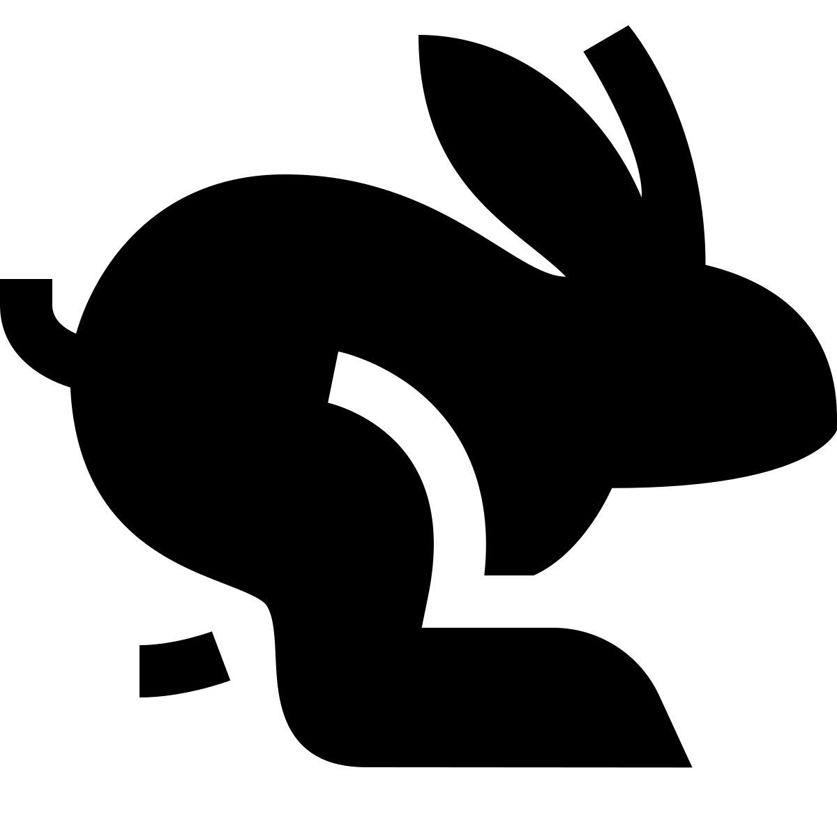 forma light filled sharp style conejo corredor icon