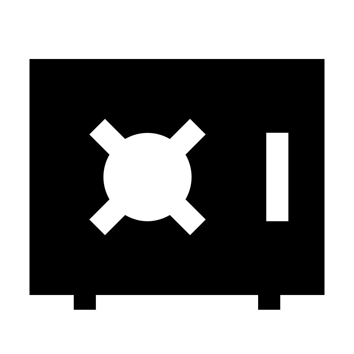 forma light filled sharp style caja fuerte icon