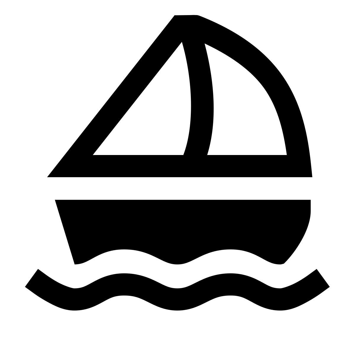 forma light filled sharp style 帆船 icon