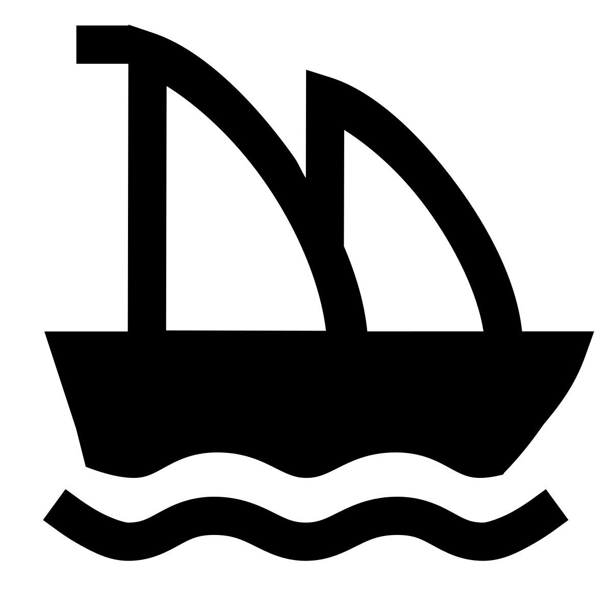 forma light filled sharp style 中等帆船 icon