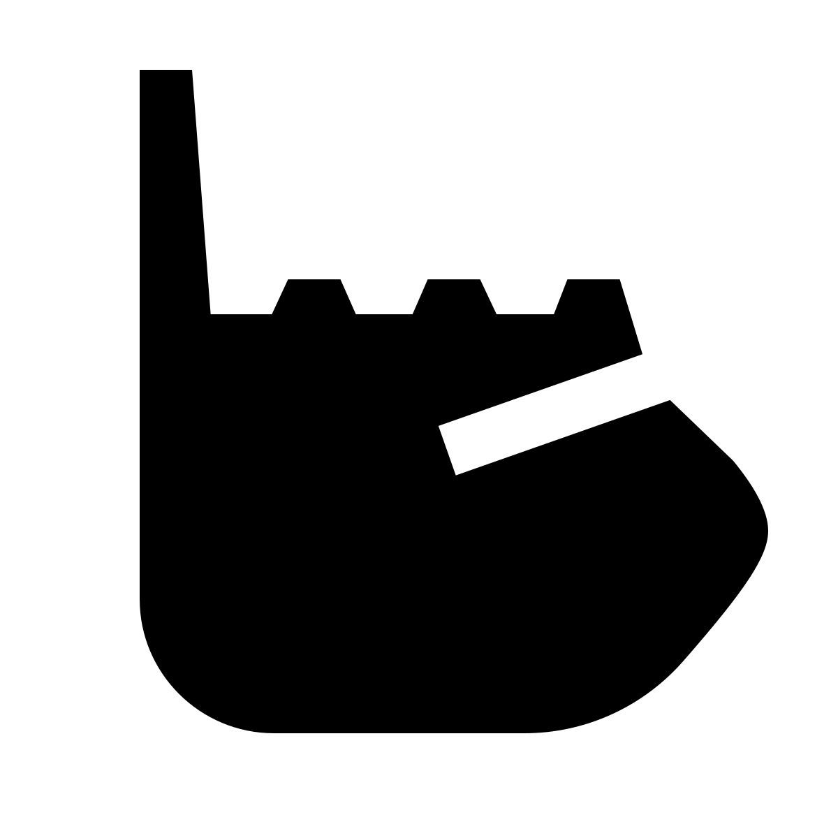 forma light filled sharp style lenguaje de señas i icon