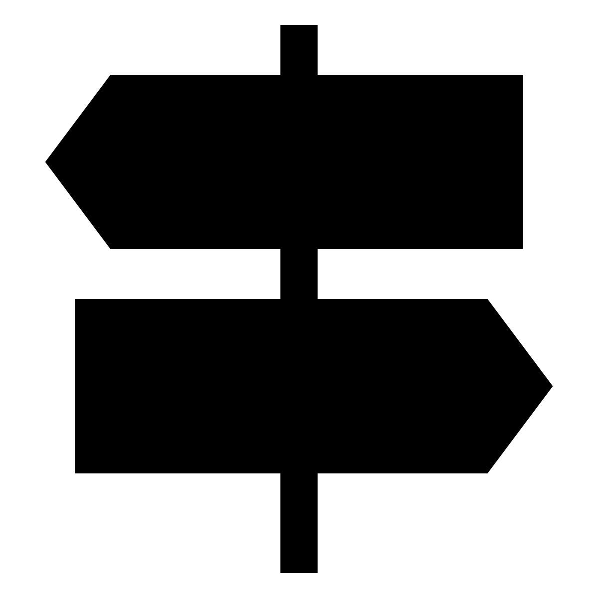 forma light filled sharp style signpost icon