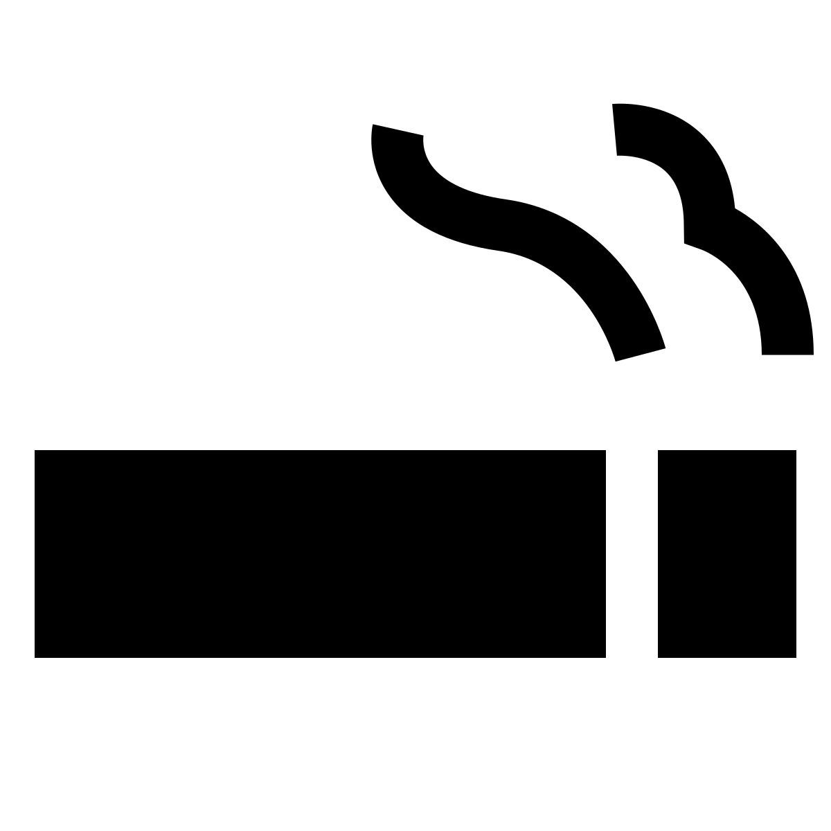 forma light filled sharp style smoking icon