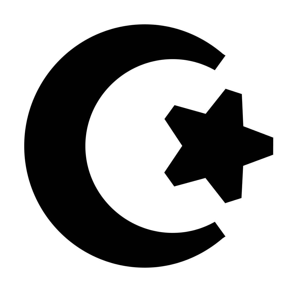 forma light filled sharp style 스타 초승달 icon