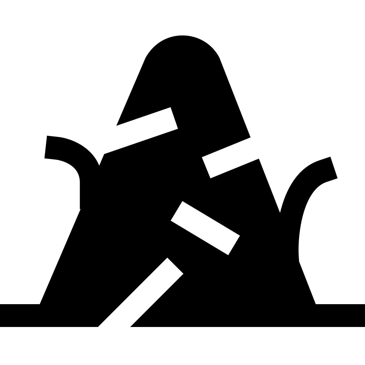 forma light filled sharp style montón de paja icon