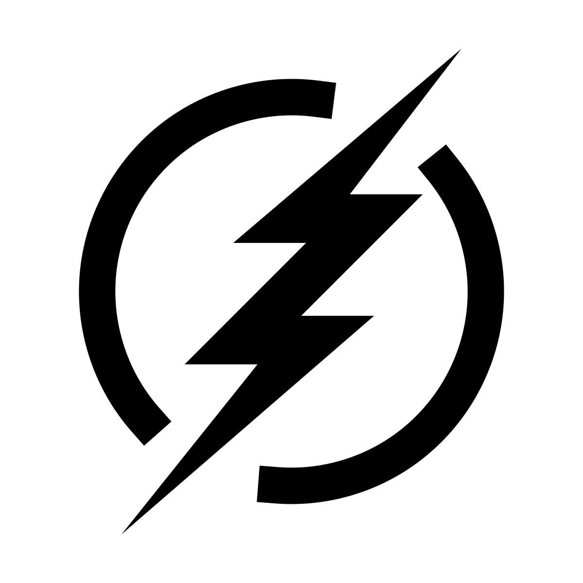 forma light filled sharp style il segno di flash icon