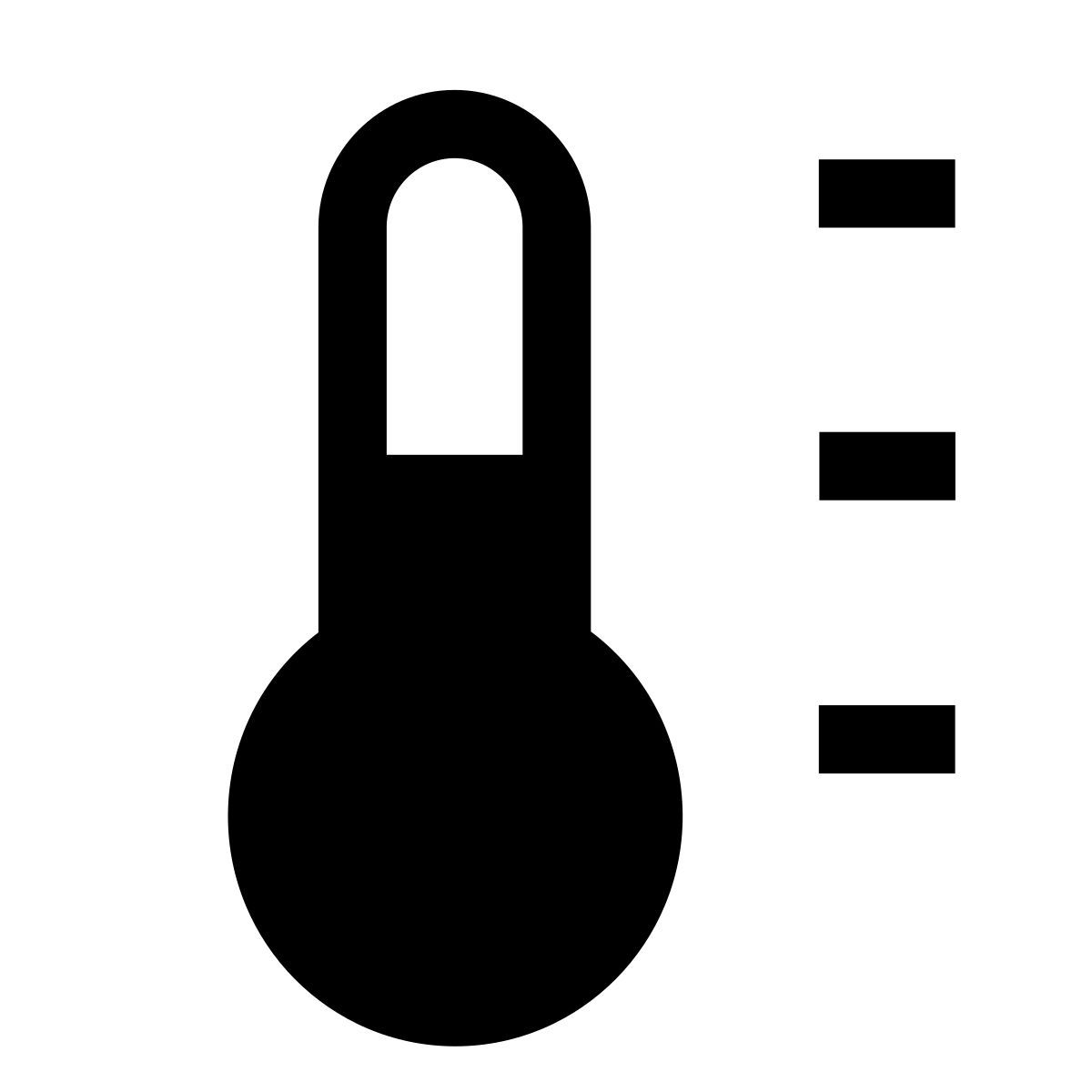 forma light filled sharp style termómetro icon