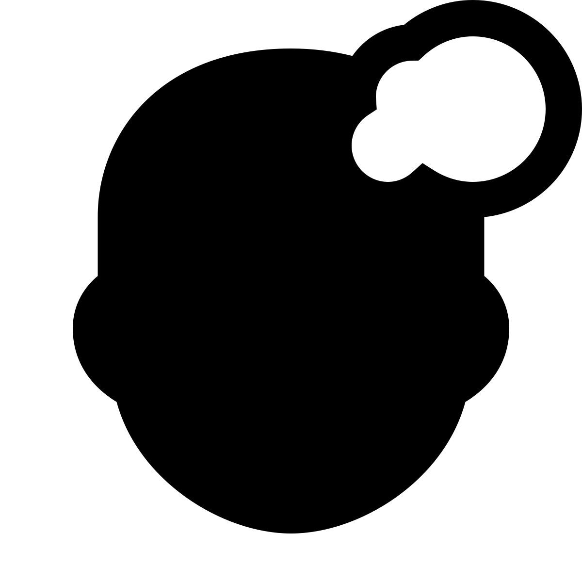 forma light filled sharp style 思考的男性 icon