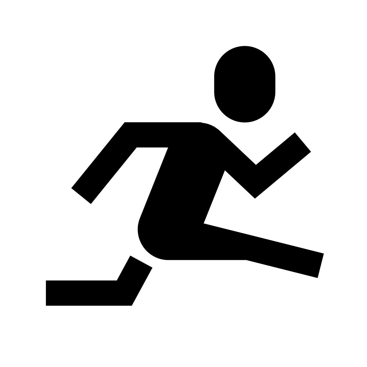 forma light filled sharp style 육상 경기 icon