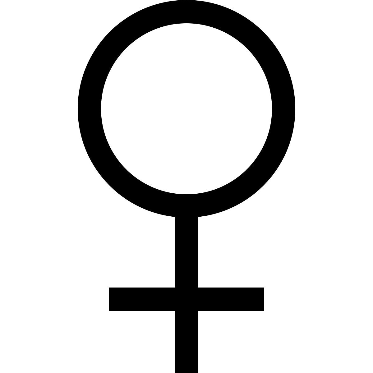 forma light filled sharp style símbolo de venus icon