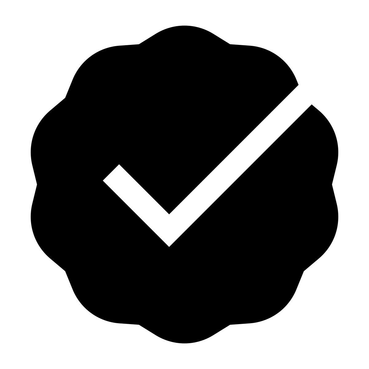 forma light filled sharp style cuenta verificada icon