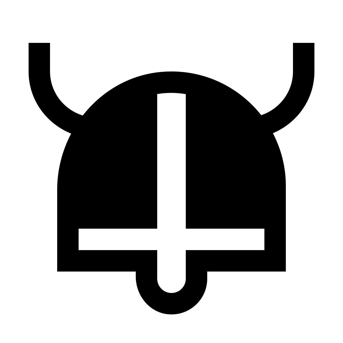 forma light filled sharp style casco de vikingo icon