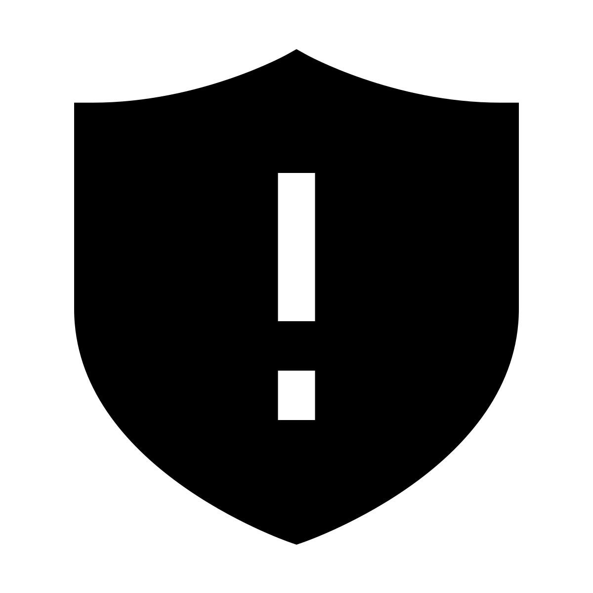 forma light filled sharp style escudo de advertencia icon