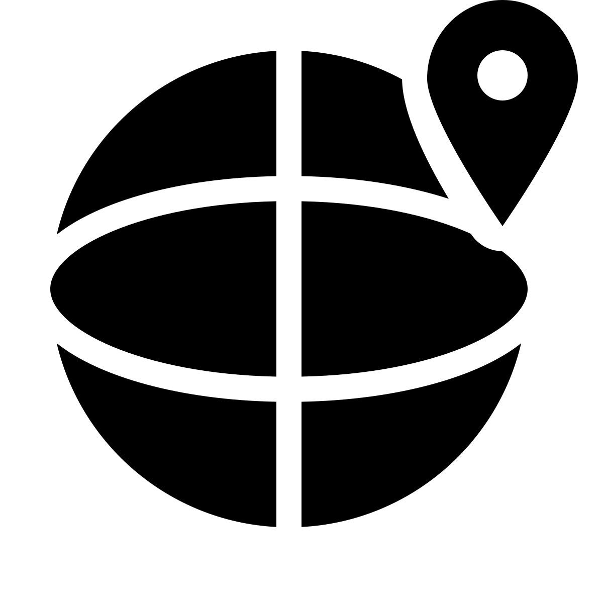 forma light filled sharp style weltweiter standort icon