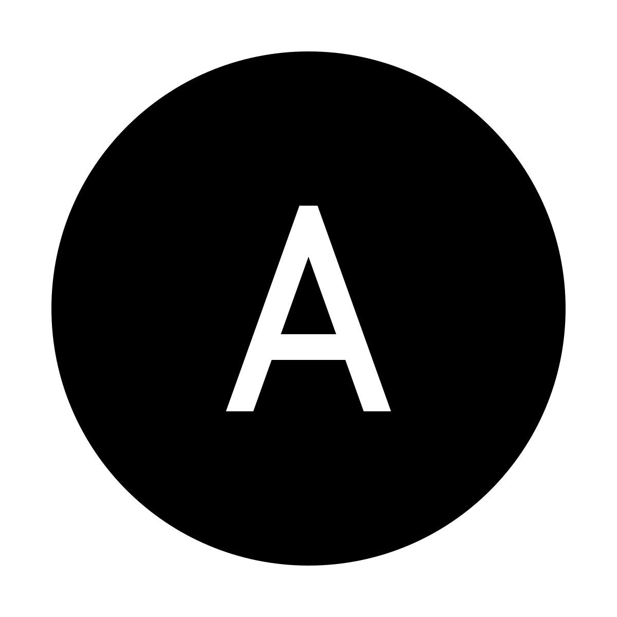 forma light filled sharp style xbox a icon