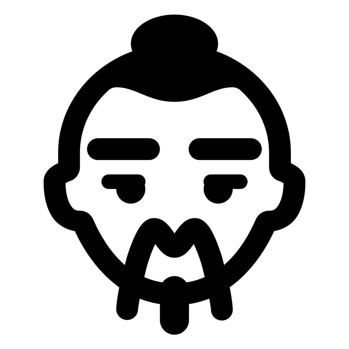 forma light filled style hombre asiático icon