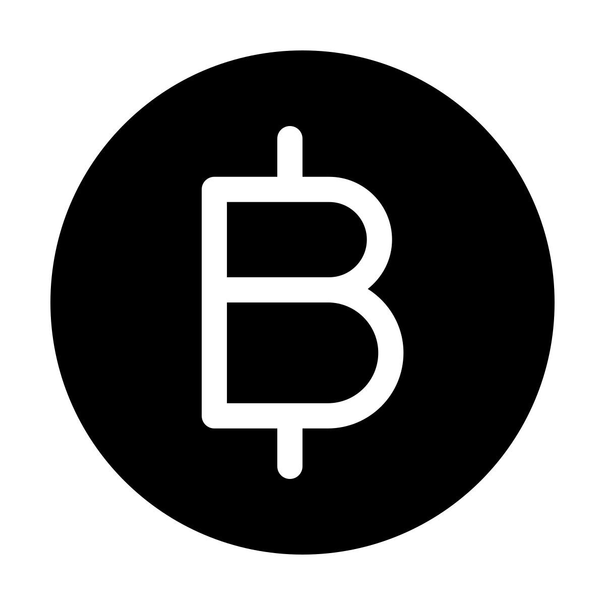 forma light filled style bitcoin icon