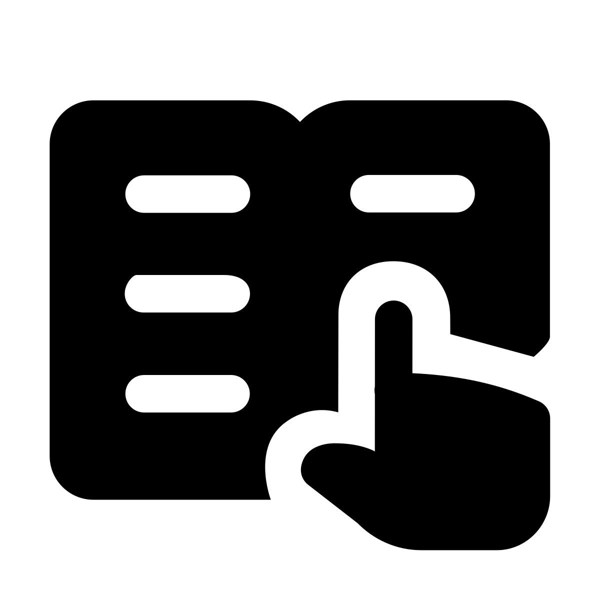 forma light filled style 책읽기 icon