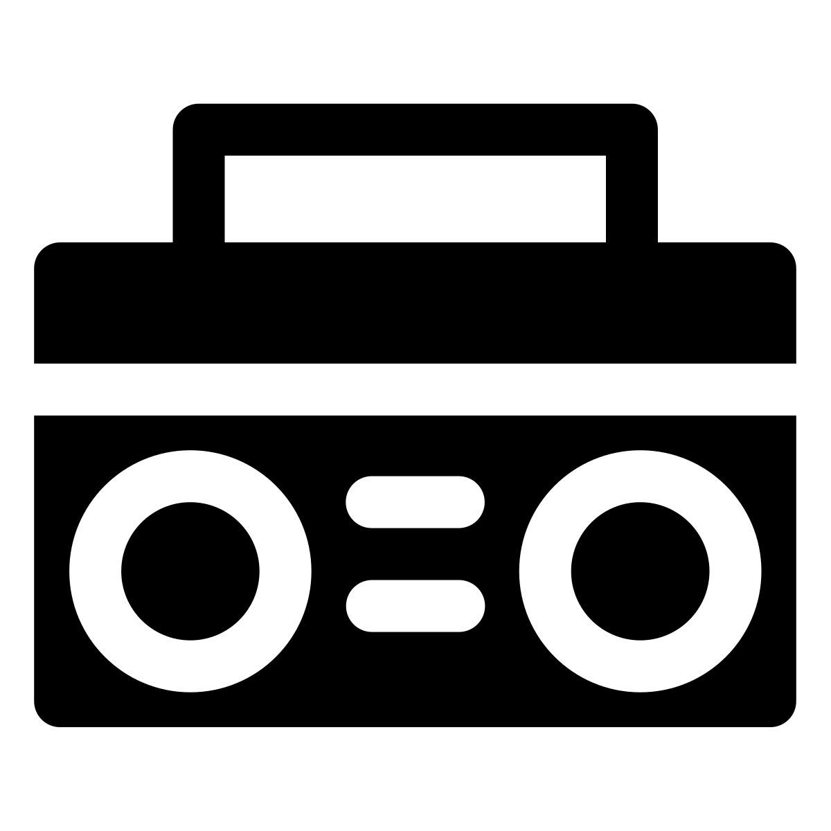 forma light filled style radiocassette icon