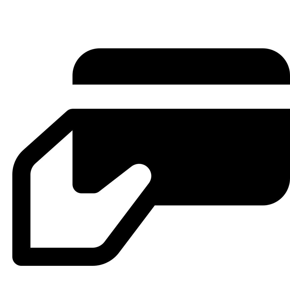 forma light filled style carte en cours d'utilisation icon