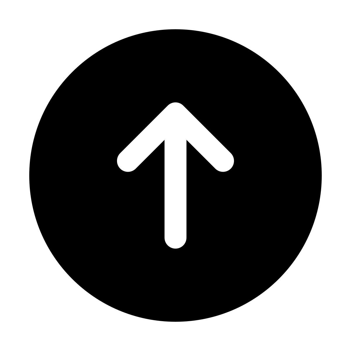 forma light filled style scroll up icon