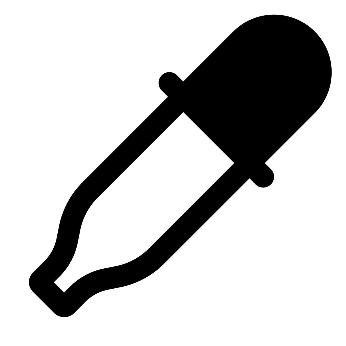 forma light filled style cuentagotas de color icon