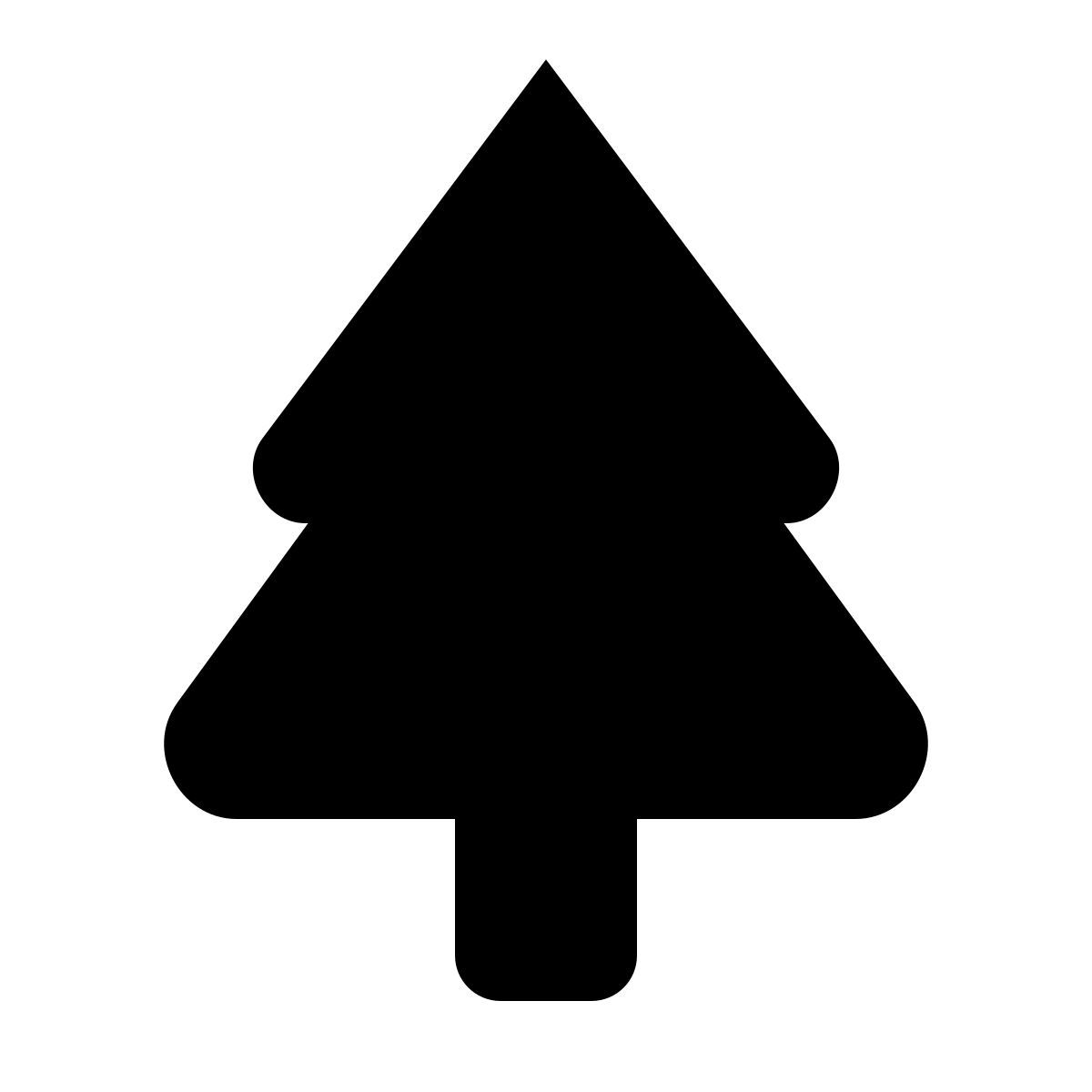 forma light filled style árbol conífero icon