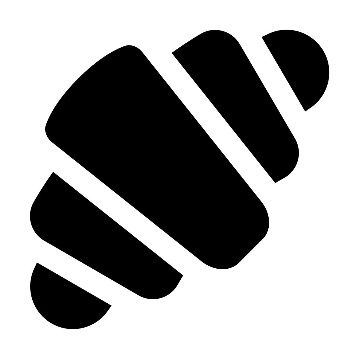 forma light filled style croissant icon