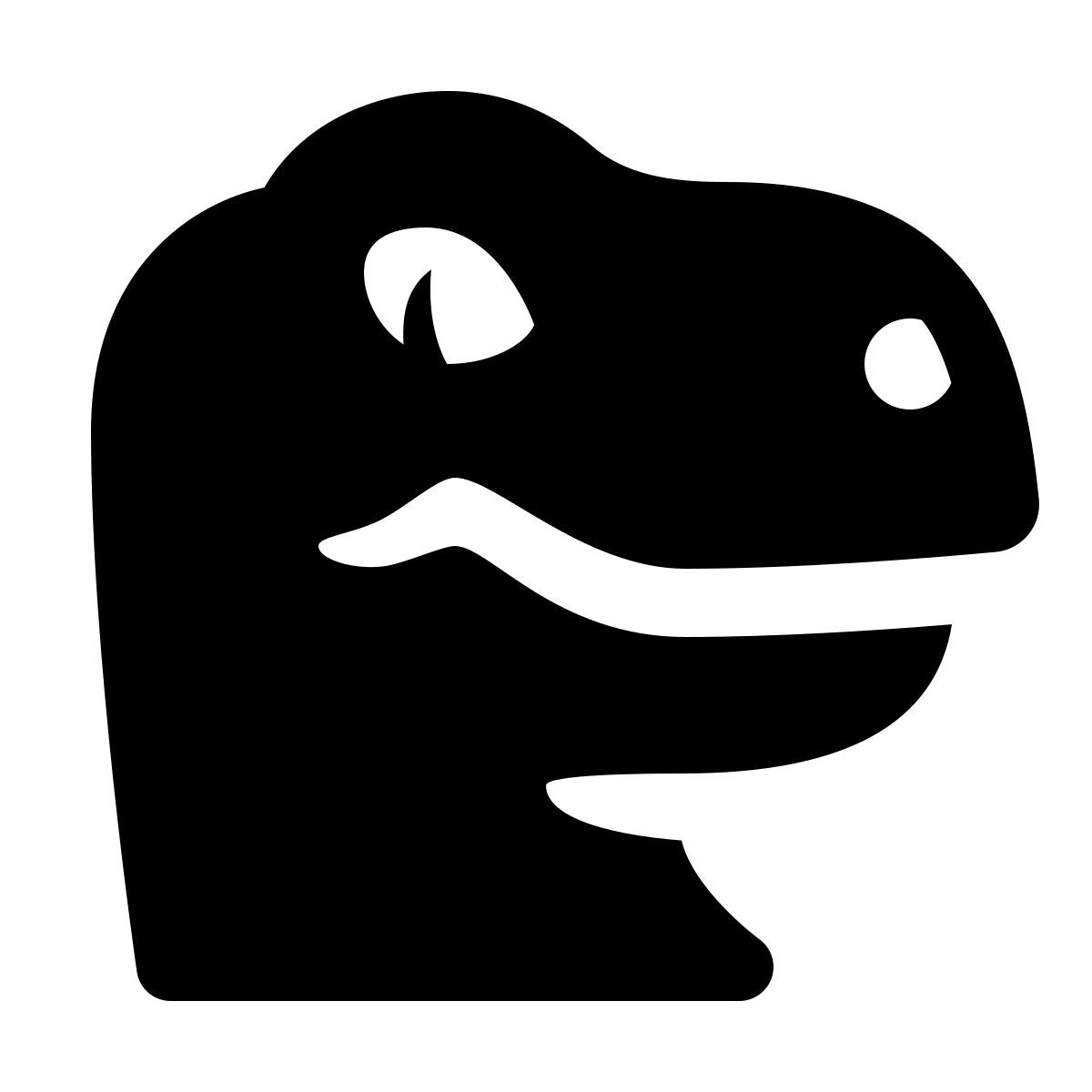 forma light filled style dinosaur icon