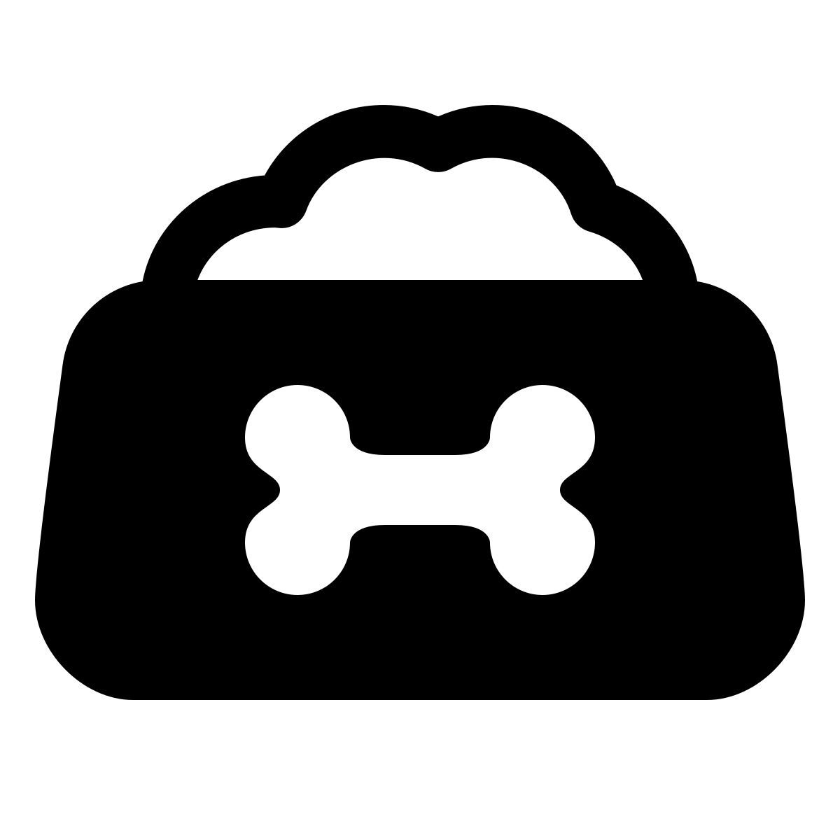 forma light filled style dog bowl icon