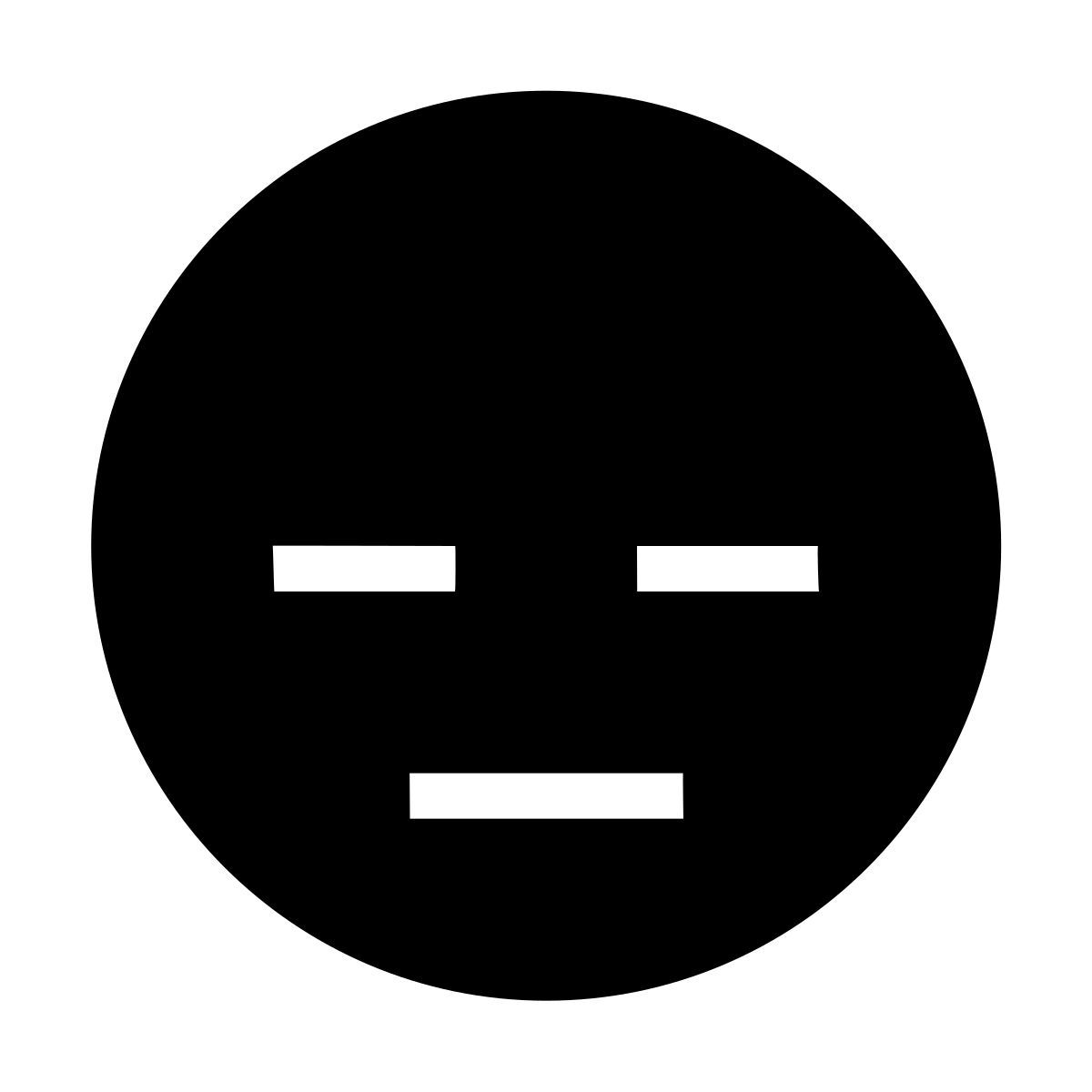 icône visage sans expression forma light filled style