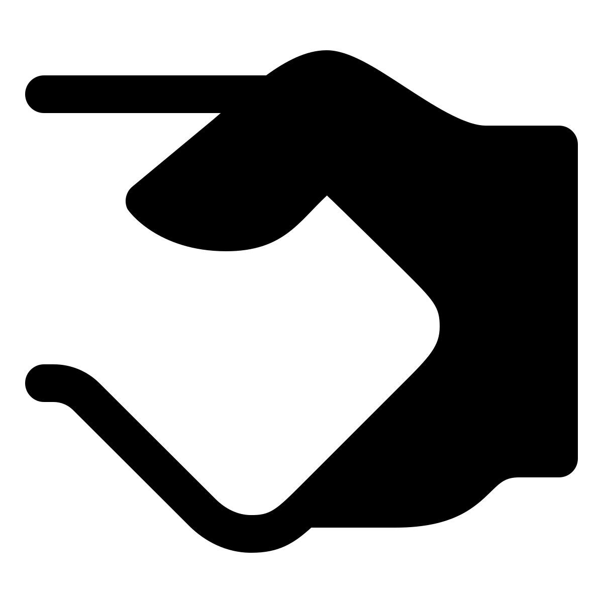 forma light filled style handshake icon