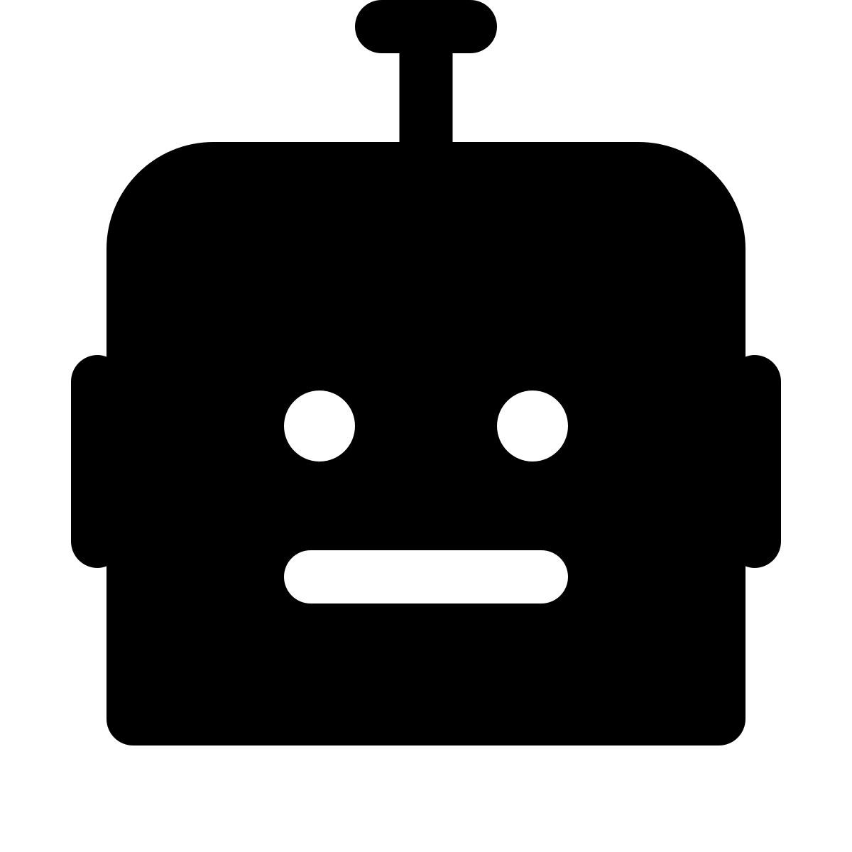 forma light filled style robot mensaje icon