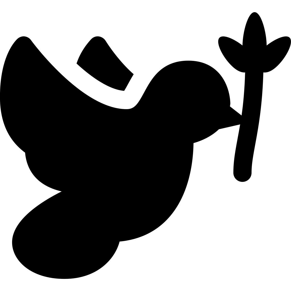 forma light filled style peace pigeon icon