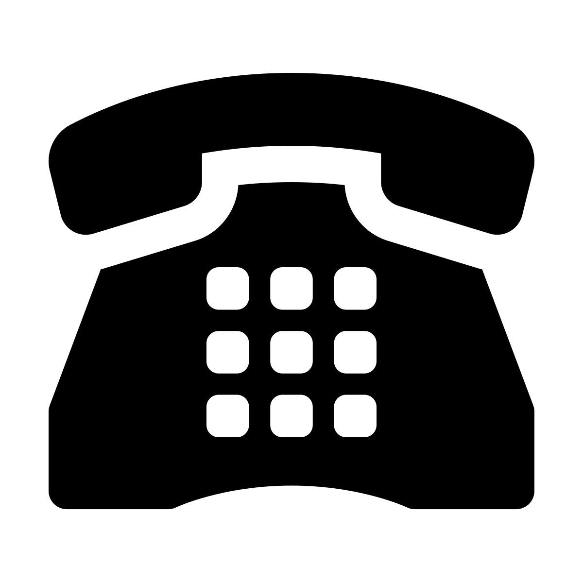 forma light filled style rotary dial telephone icon