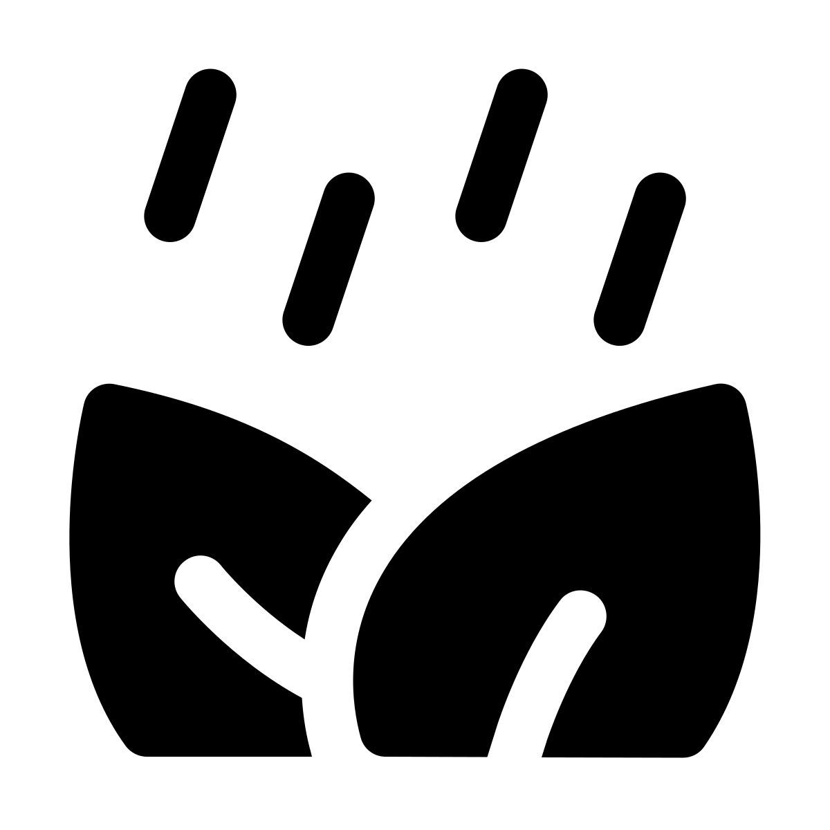 forma light filled style planta bajo la lluvia icon