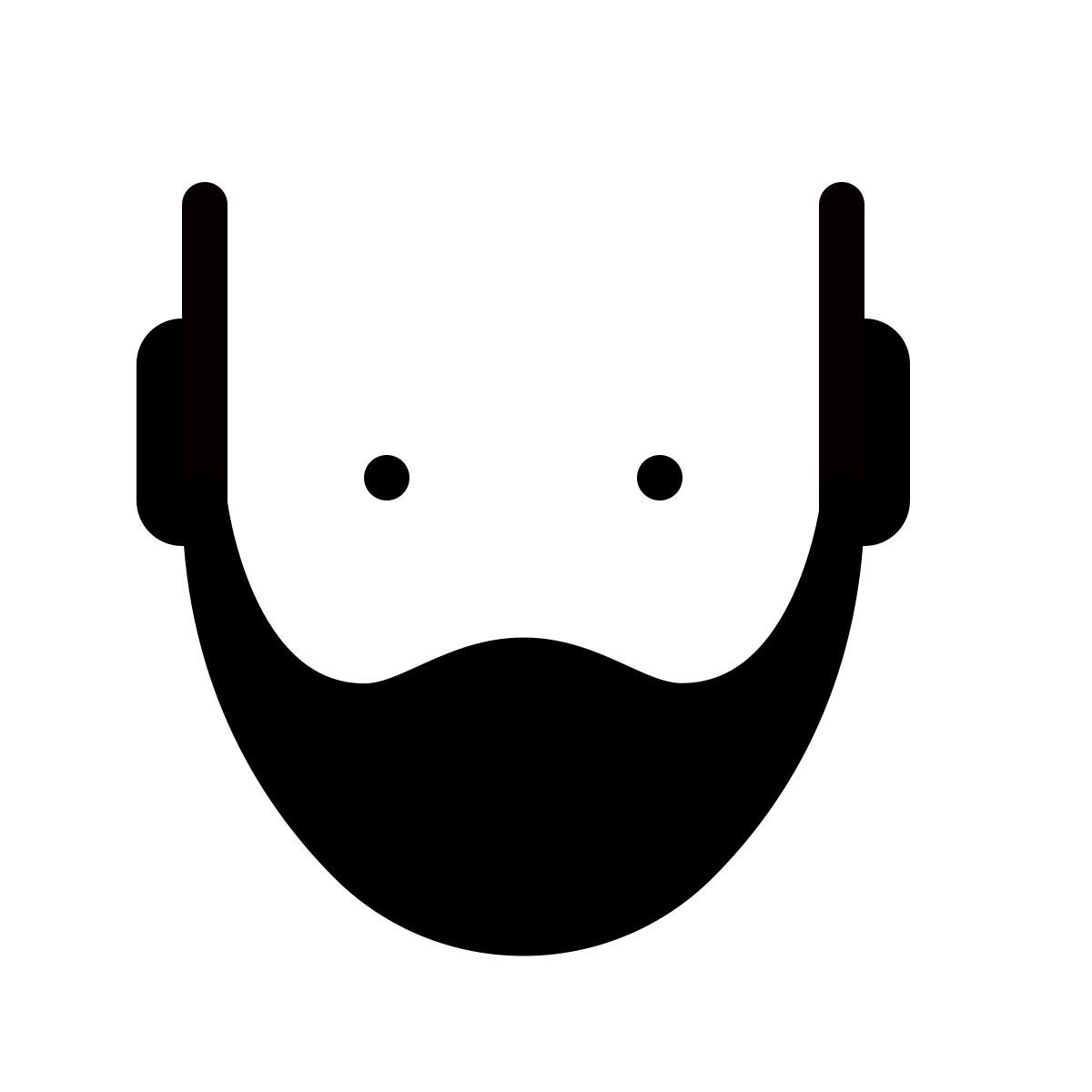 forma light filled style short beard icon